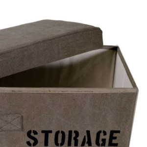 Zoom Scatola tessuto 1-2 marrone storage quadro pieghevole cm 36x36h20