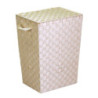 Cestone poliestere crema rettangolare 40x30x53cm capiente