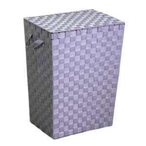 Cestone poliestere grigio rettangolare 40x30x53cm capiente