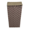 Cestone poliestere tortora quadro 33x33x53 cm contenitore pratico