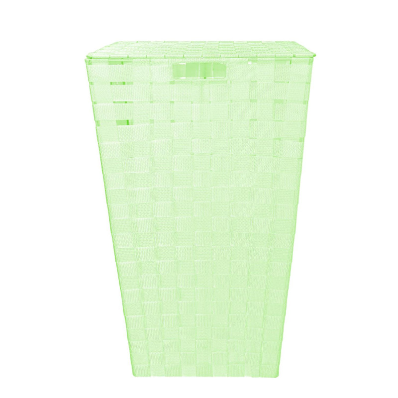 Cestone poliestere verde chiaro quadro 33x33x53 cm contenitore