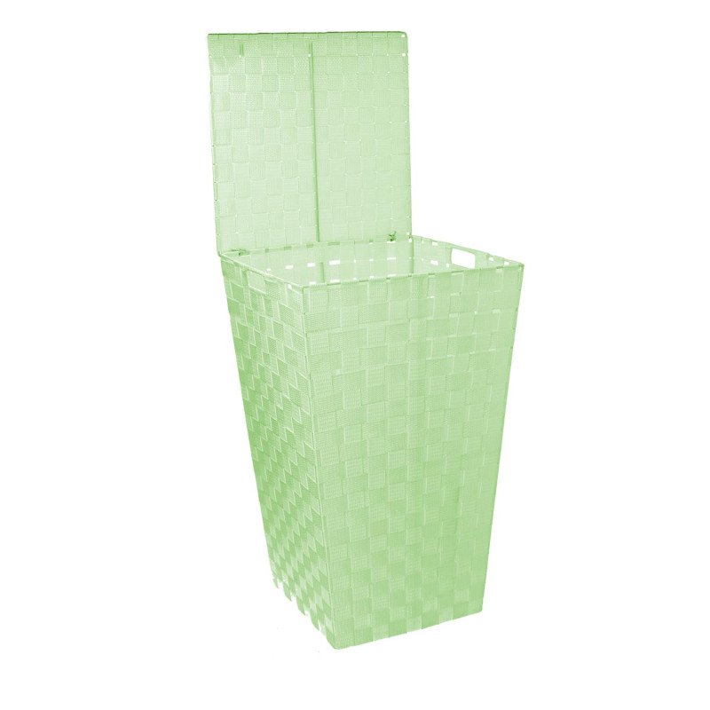 Cestone poliestere verde chiaro quadro 33x33x53 cm contenitore