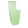Cestone poliestere verde chiaro quadro 33x33x53 cm contenitore