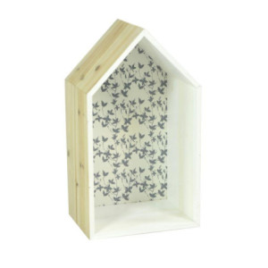 Mensola legno Lucia casetta 20x35x15 cm arredo originale casa