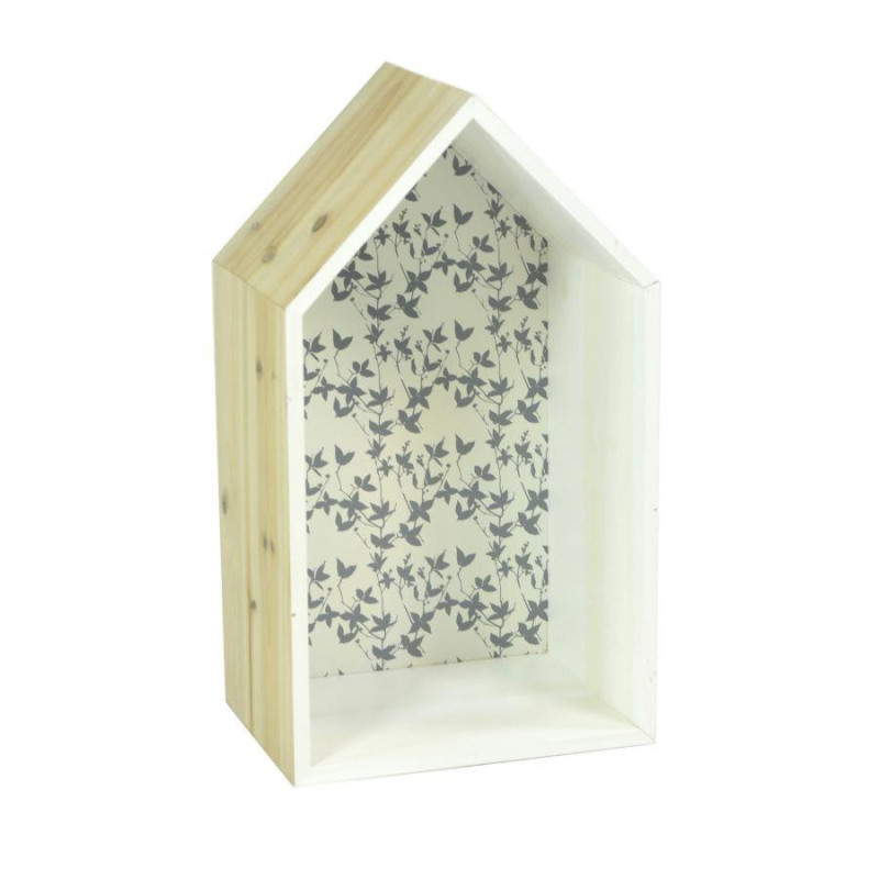 Mensola legno Lucia casetta 20x35x15 cm arredo originale casa