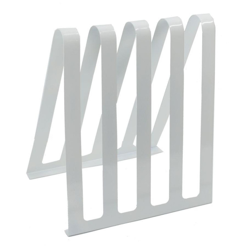 Portariviste metallo bianco 4 posti 31x22x36 cm - Design moderno e praticità