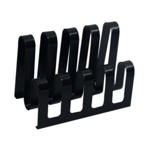 Portariviste metallo nero 4 posti 31x19H22 moderno e pratico