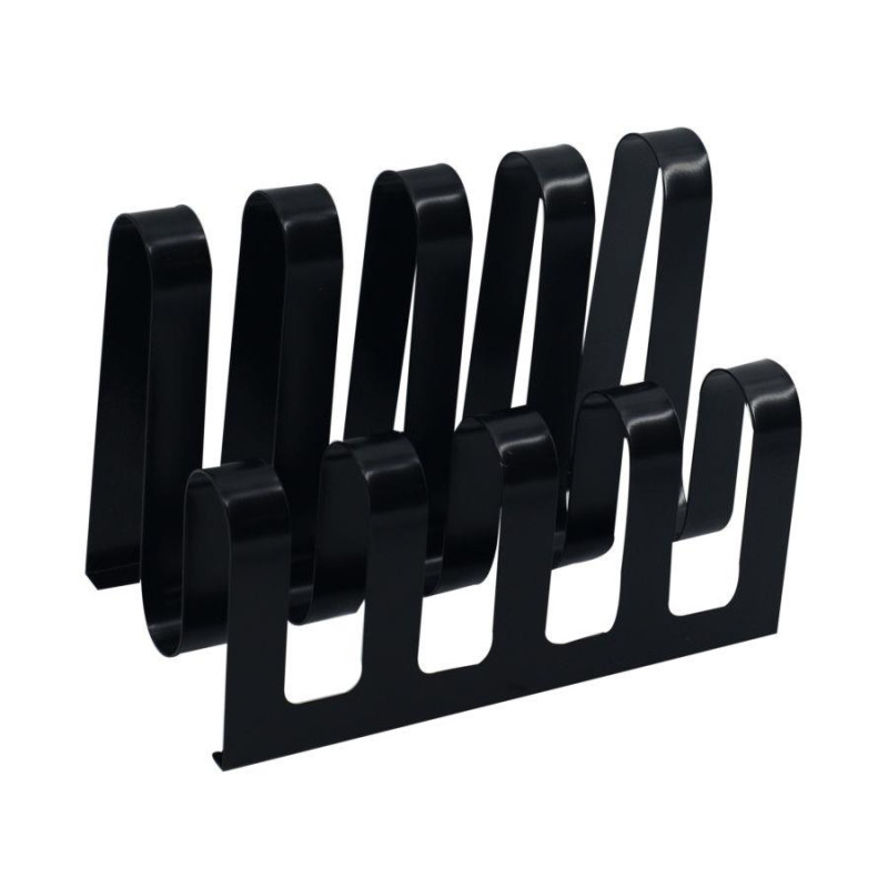 Portariviste metallo nero 4 posti 31x19H22 moderno e pratico