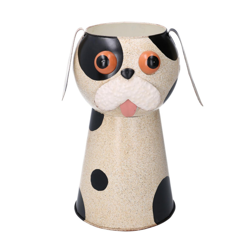 Portavaso latta cane maculato decorativo  giardino e casa
