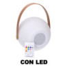 Lampada LED plastica ricaricabile musica multicolor tondo 20x20 cm