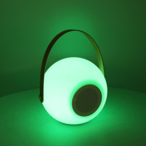 Zoom Lampada led plastica ricaricabile multicolor musica tondo cm ø20h20