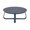 Salotto Monaco Alluminio Blu Cuscini Alti Bianchi Moia