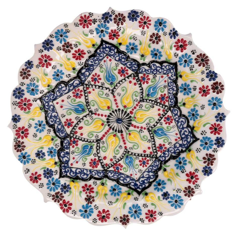 Piatto Decorativo Ceramica Bianco Ø30 cm – Eleganza e versatilità