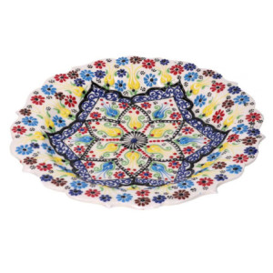 Zoom Piatto decorativo ceramica bianco cm ø30h3