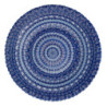 Centrotavola ceramica blu tondo Ø40x4 cm decorazione elegante