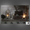 Appendino mare legno 8 posti con LED 60x40x18 cm luminoso