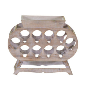 Zoom Portabottiglie legno 10 posti cm 59x19h48