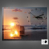 Orologio quadro LED Mare con barattolo 40x30x2,2 cm decorativo