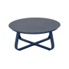 Salotto Monaco Alluminio Blu Cuscini Alti Bianchi Moia