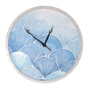 Orologio legno Mare conchiglie bianco Ø63x4,5 cm design marino