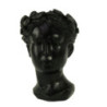 Portavaso resina busto nero 14x16x21 cm design moderno