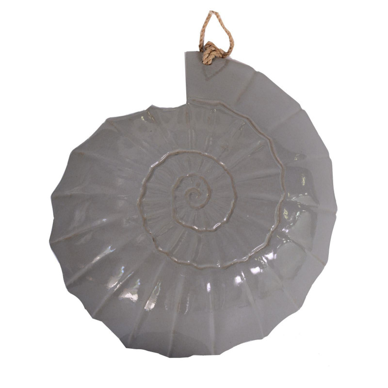 Conchiglia grigio 36x42x8 cm decorazione marina elegante