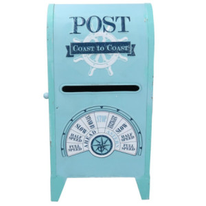 Zoom Cassetta posta metallo mare azzurro cm 18x13,5h35,5