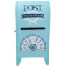 Cassetta posta metallo mare azzurro 18x13,5x35,5 cm decorazione