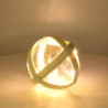 Lampada palla vetro mare con led e corda azzurro Ø15,2 cm