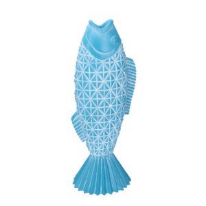 Vaso resina Mare Pesce azzurro 14x11,3x36,5 cm decorativo giardino