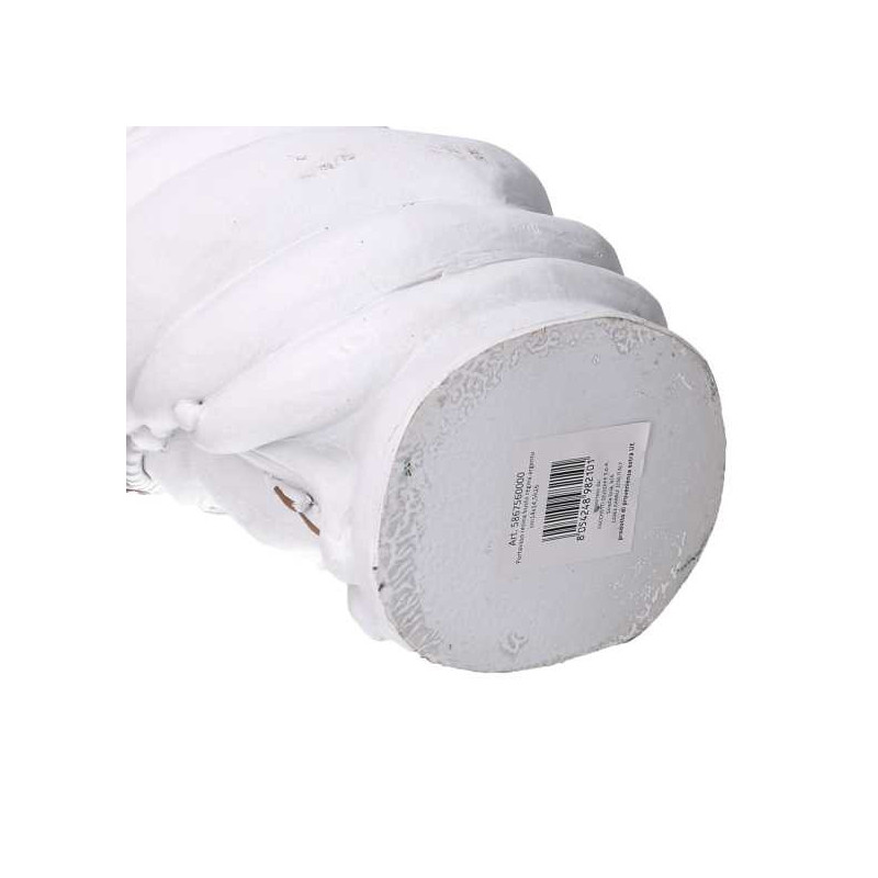 Portavaso Bianco H14.5cm Resina | Levante Shop