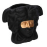 Portavaso ceramica busto nero 27x13,5x23 cm design moderno