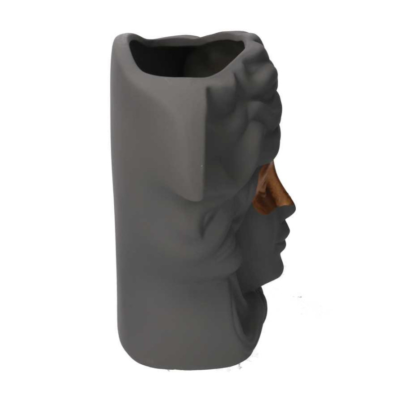 Portavaso Grigio H13.5cm Ceramica | Levante Shop