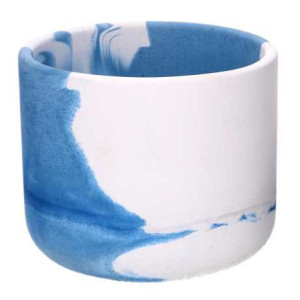 Vaso cemento bianco azzurro Tomasucci moderno per giardino