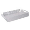 Vassoio metallo mare bianco rettangolare 41x20x6 cm elegante