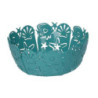 Cestina metallo cavalluccio verde acqua tondo Ø20x7 cm mare