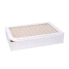 Scatola portathe legno bianco 20x6x29 cm elegante e pratica