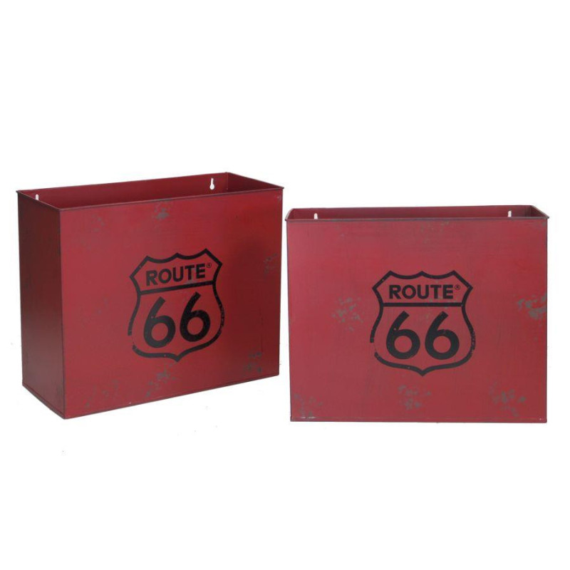 Portariviste metallo rosso Bristol 34,5x15,5H28 moderno e vivace