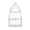 Mensola metallo bianco 3 piani 29x12x55 cm salvaspazio design