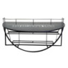 Tavolino metallo da muro con mensola nero 70x47x40 cm salvaspazio