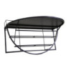 Tavolino metallo da muro con mensola nero 70x47x40 cm salvaspazio