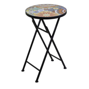 Colonnina mosaico metallo Galatone tonda Ø35,5x59 cm arredo giardino