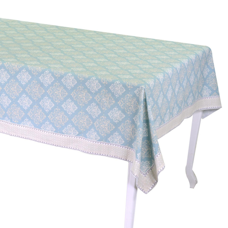 Tovaglia Venice Brocade Verde Verona Bordo 140x240 cm – Eleganza tavola