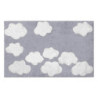 Tappetino bagno 100% cotone Nuvole perla antiscivolo 50x80