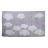Tappetino bagno 100% cotone Nuvole perla antiscivolo 50x80