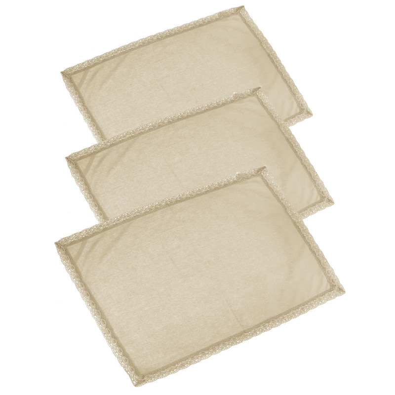 Set 3 Canovacci Amelie Beige 50x70 cm – Biancheria cucina
