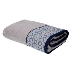 Asciugamano telo doccia Giada jacquard tortora 100x150 cm morbido