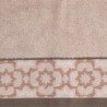Asciugamano telo doccia Giada jacquard perla 100x150 cm morbido