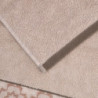 Asciugamano telo doccia Giada jacquard perla 100x150 cm morbido