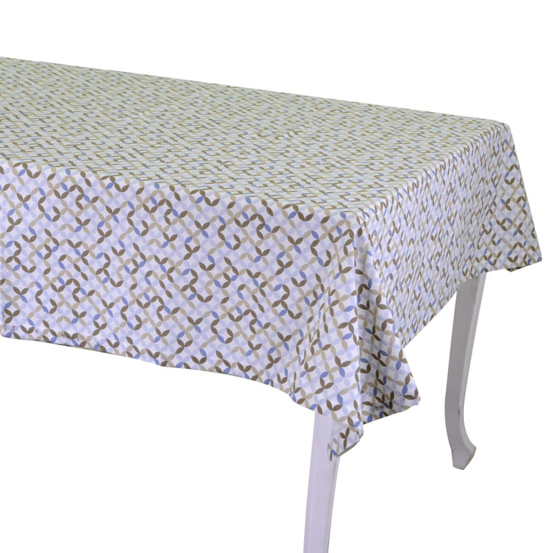 Tovaglia Optical beige rettangolare cm 140x240 elegante moderna
